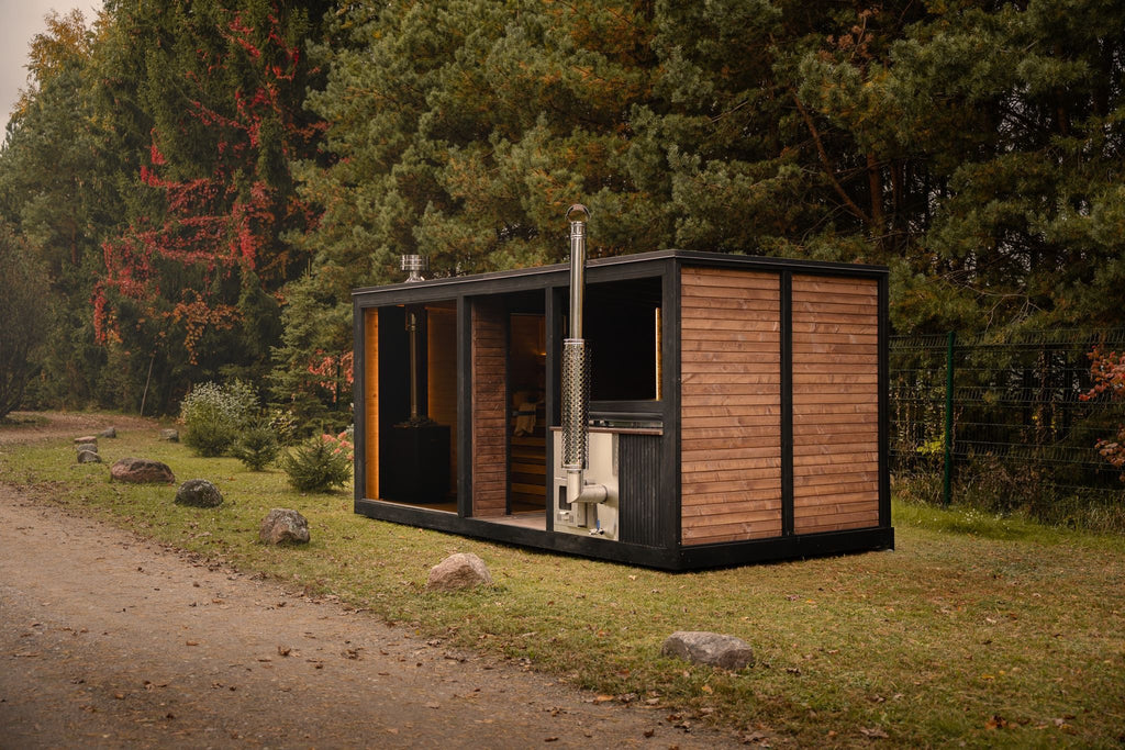 Modulinė lauko pirtis su kubilu „WUNU SPA Premium“
