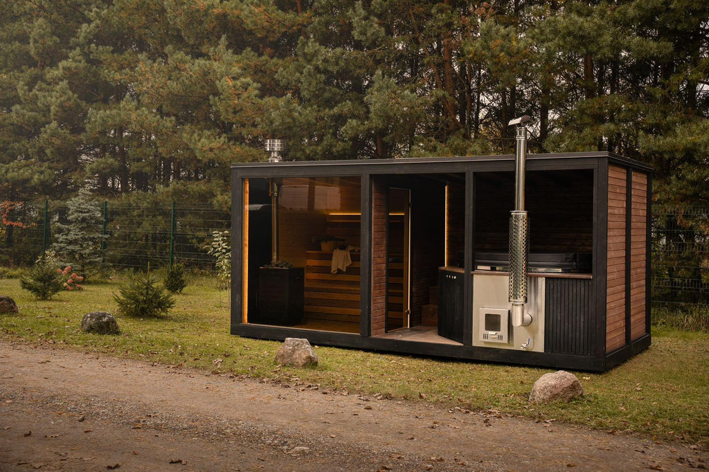 Modulinė lauko pirtis su kubilu „WUNU SPA Premium“