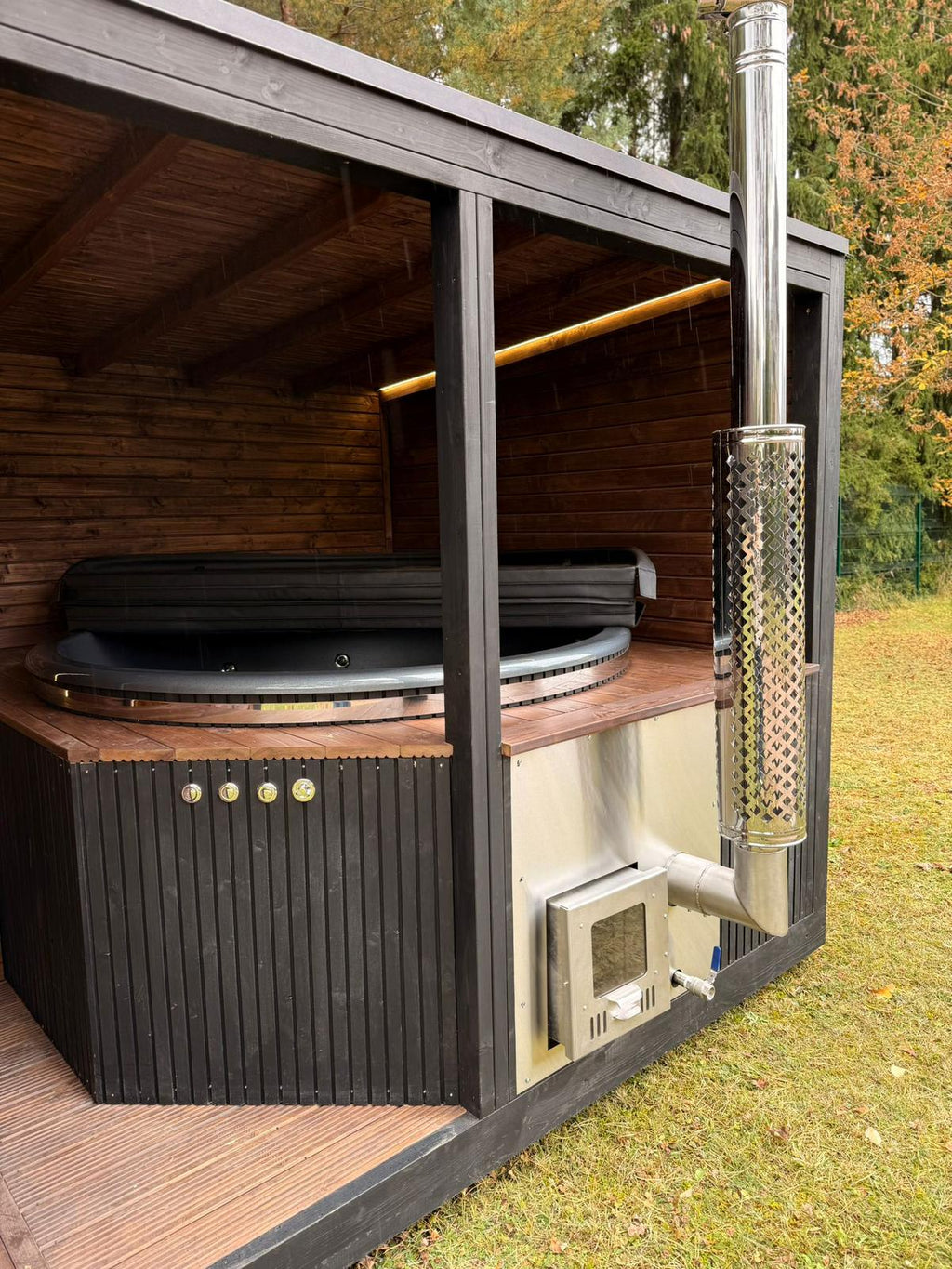 Modulinė lauko pirtis su kubilu „WUNU SPA Premium“