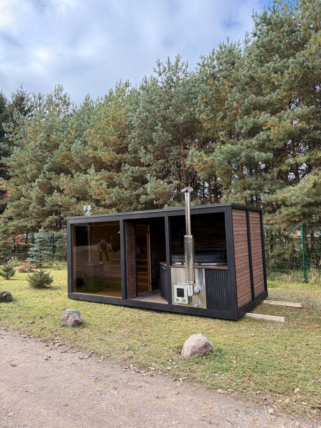 Modulinė lauko pirtis su kubilu „WUNU SPA Premium“