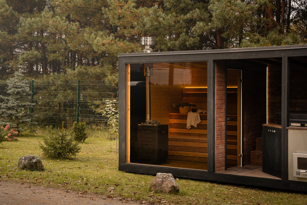 Modulinė lauko pirtis su kubilu „WUNU SPA Premium“